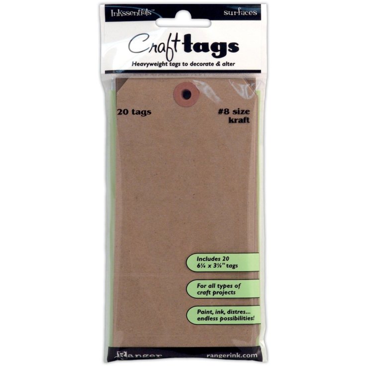 Ranger Ink Kraft Tag Number 8 20/pack