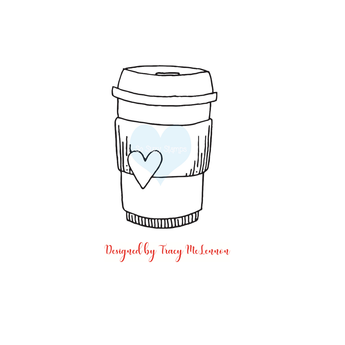 Crackerbox & Suzy Stamps - Coffee Cup Heart