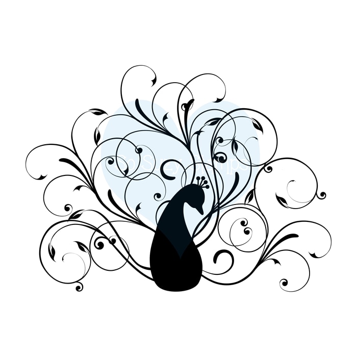 Crackerbox & Suzy Stamps - Phineas the Peacock