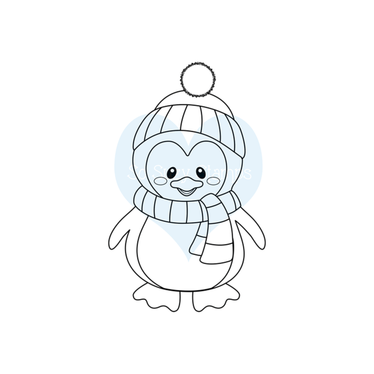 Crackerbox & Suzy Stamps - Penguin Hat