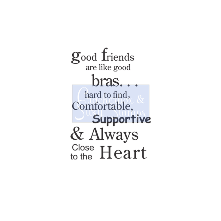 Crackerbox & Suzy Stamp - Friends Are Like Bras