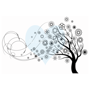 CSSblowingflowertree