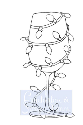 Crackerbox & Suzy Stamps - Glass with Lights