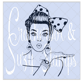 Crackerbox & Suzy Stamps - Lady with Holding Hand