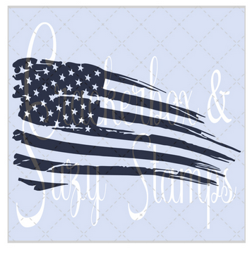 Crackerbox & Suzy Stamps - American Flag Artsy