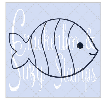 Crackerbox & Suzy Stamps - Fish Stripe 