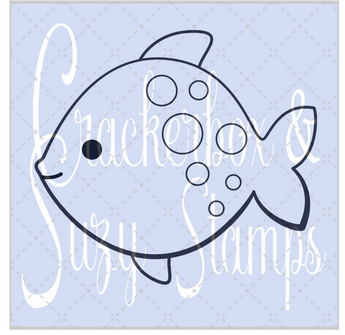 Crackerbox & Suzy Stamps - Fish Polka Dot