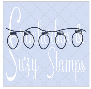 Crackerbox Stamps - Christmas Lights 