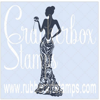 Crackerbox Stamps - Floral Lady Crackerbox Stamps - Floral Lady