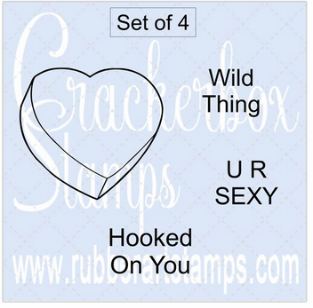Crackerbox Stamps - Candy Heart & Sassy Saying