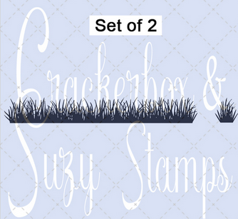 Crackerbox Stamps - Grass Set of 2 Crackerbox Stamps - Grass Set of 2