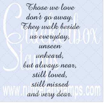 Crackerbox Stamps - Those We Love Crackerbox Stamps - Those We Love