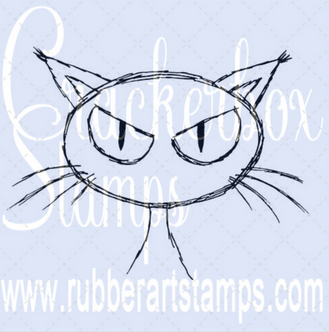 Crackerbox Stamps - Cat Sketchy