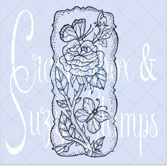 Crackerbox Stamps - Roses and Butterflies Crackerbox Stamps - Roses and Butterflies