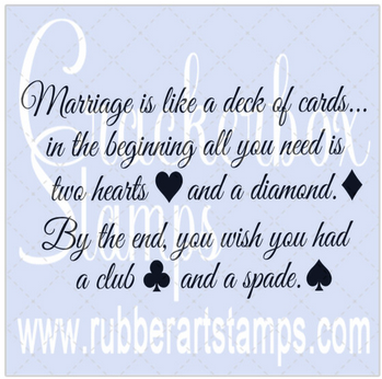 Crackerbox Stamps - Marriage Is Like