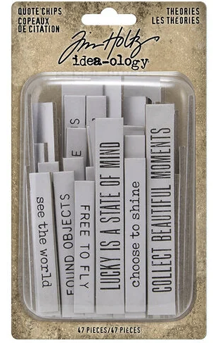 Idea-ology - Tim Holtz - Quote Chips - Theories
