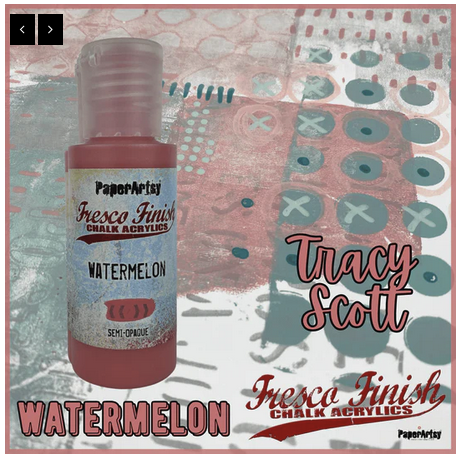 PaperArtsy - Fresco Paint Tracy Scott Watermelon
